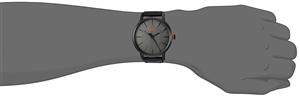 HUGO BOSS Men's Copenhagen Stainless Steel Quartz Watch with Leather Strap, Black, 20 (Model: 1550055)