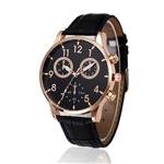 Han Shi Wrist Watch, Man Fashion Watch Retro Leather Band Analog Alloy Quartz Clock