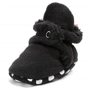 TIMATEGO Newborn Baby Boys Girls Premium Fleece Booties Non Slip Slipper Socks Infant Toddler First Walker Crib Shoes 