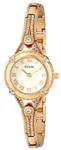 GUESS Women's Stainless Steel Petite Vintage Inspired Crystal Bracelet Watch