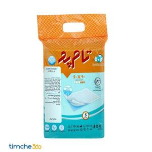 زیرانداز بیمار تام پد ۵ لایه با پودر جاذب سایز ۹۰×۶۰ بسته ۵ عددی