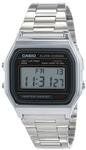 Casio Men's Classic Digital Retro Daily Alarm Micro Light Watch A158WA-1D Water Resistant