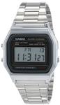 Casio Men's Classic Digital Retro Daily Alarm Micro Light Watch A158WA-1D Water Resistant 