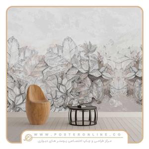 پوستر دیواری لاکچری طراحی برگ کد A-3182