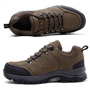 CAMEL CROWN Mens Hiking Shoes Low Cut Boots Leather Walking Shoes for Outdoor Trekking Training Casual Work 