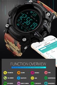 Mens Military Watch Waterproof Digital Sports Pedometer Calorie Outdoor Electronic Bluetooth Smart Watch 