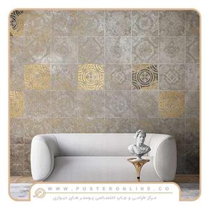 پوستر دیواری پتینه لاکچری کلاسیک M-99049