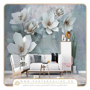 کاغذ دیواری سه بعدی گل برجسته کد mt-83406