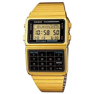 ساعت کاسیو مردانه ، زیرمجموعه Standard کد DBC-611G-1D Casio DBC611G-1D Men's Gold Tone 25 Memory Calculator Databank Watch 