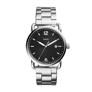 ساعت مچی مردانه فسیل مدل Commuter FS5391 با بدنه استیل و بند چرمی