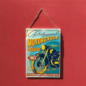 تابلو فلزی طرح Motorcycle Service سایز 40 × 30 سانتیمتر