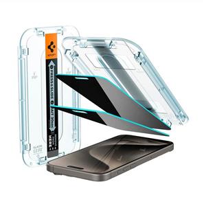 محافظ صفحه نمایش اسپیگن مدل Spigen GLAS.tR EZ Fit Privacy مخصوص اپل iPhone 15 Pro Max