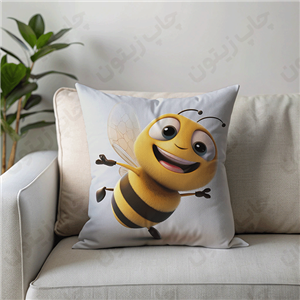 کوسن مخمل با طرح زنبور عسل