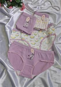 شورت عروسکی نخ پنبه وارداتی - زمینه سفید طرح رنگین کمان