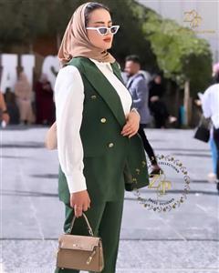 ست وست و شلوار زنانه کرپ ریحا