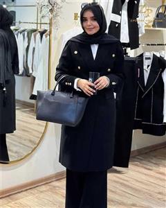 مانتو زنانه مشکی کرپ الیزابت ZP