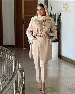 ست مانتو و شلوار زنانه کرپ مجلسی فاخر