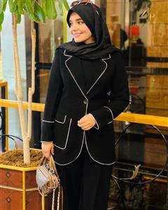 کت تک زنانه مغزی دوزی شده کرپ الیزابت آنالیا