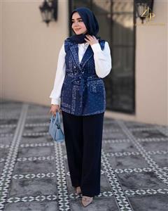 ست وست و شلوار زنانه لینن شایلی