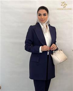 کت تک زنانه کرپ سورمه ای ایوا