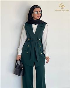 وست زنانه کرپ مجلسی زمرد