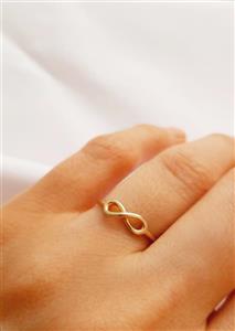 انگشتر نقره بینهایت با روکش طلا iam  کد 29 