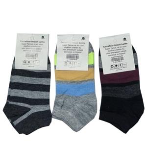 جوراب مچی اسپرت راه راه بسته 3 جفتی کد 2226