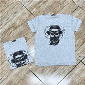 تیشرت ملانژ آستین ساده طرح دار  مردانه کد98