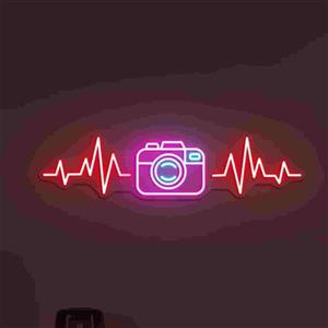 تابلو نئون ضربان قلب با دوربین کد 393