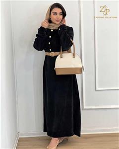 پیراهن زنانه مخمل لئو