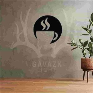 تابلو چوبی طرح فنجان قهوه کد 8592