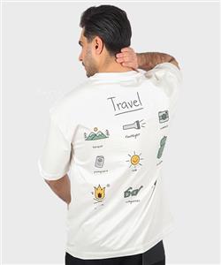 تیشرت مردانه Travel سفید کد 1601