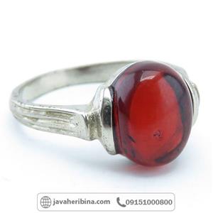 انگشتر کهربا نقره زنانه بسیار زیبا کد 30 