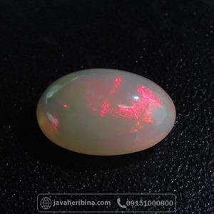 نگین انگشتر اوپال سفید با طیف هفت رنگ کد 153