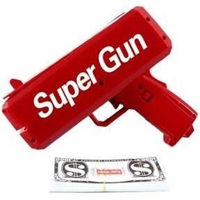 تفنگ بازی پول پران مدل Super Spray Gun Money
