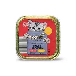 ووم بچه گربه با طعم گوشت بره و پرنده Cachet 100گرم