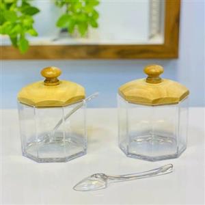 بانکه 8 ضلعی اکرلیک درب بامبو برند شنگیا