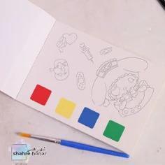 دفترچه آبرنگی طرحدار