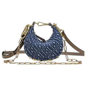 کیف دستی جین زنانه برند فندی مدل Mini Hobo 