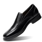 Men's Black Slip-On Loafer Classic Formal Leader Dress Shoes