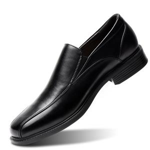 Men's Black Slip On Loafer Classic Formal Leader Dress Shoes 