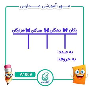 مهر آموزشی ارزش مکانی پایه سوم - ریاضی کد A1009
