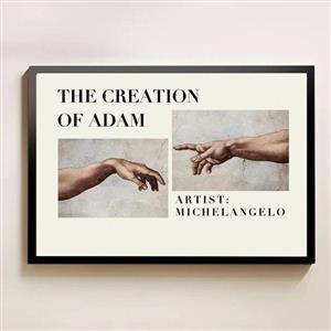 تابلو نقاشی آفرینش آدم از میکل آنژ