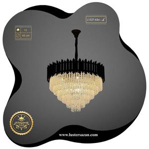 لوستر مدرن مشکی کریستالی L1527-65M