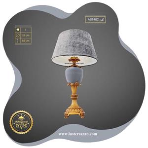 آباژور رومیزی مخمل طوسی AB1482