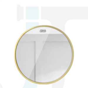 آینه گرد آلومینیوم بزرگ طلایی ارغوان اطلس کد052