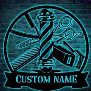 تابلو بک لایت آرایشگاه مردانه 2