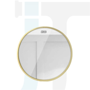 آینه گرد آلومینیوم کوچک طلایی ارغوان اطلس 214 کد01