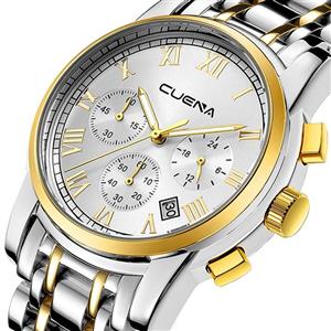 Men's Watch, Stainless Steel Watch-Luxury Casual Analog Roman Quartz Calender for Men by CUENA 