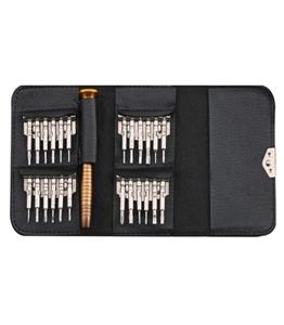 ست  پیچ گوشتی 25 عددی تعمیر موبایل با کیف چرمی مدل 25PCS